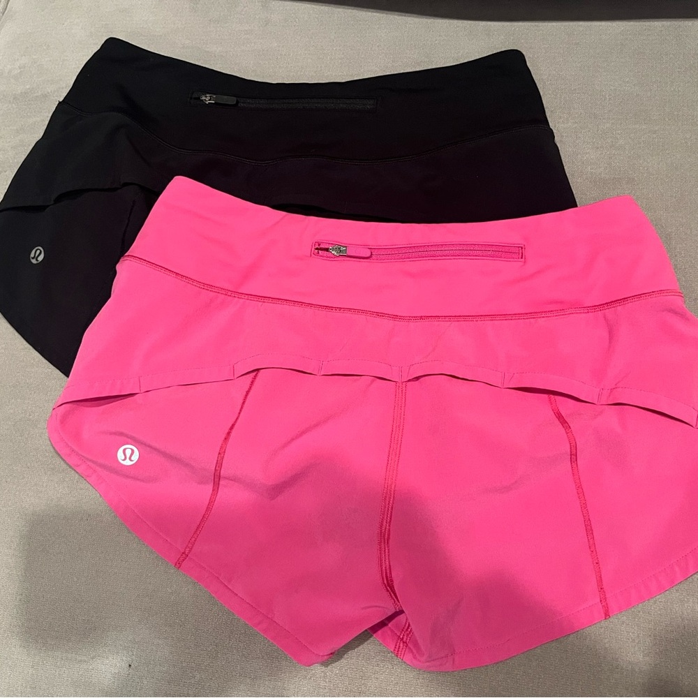 Lululemon women's speed up low rise short 2.5” lined shorts, size 2